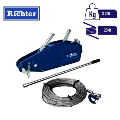CABRESTANTE MANUAL TIPO TIRFOR  3.2Ton x 20mt