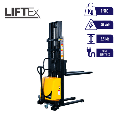 CARGADOR O APILADOR FRONTAL Marca LIFTEXSEMI ELECTRICA 1500KG A 2.5M