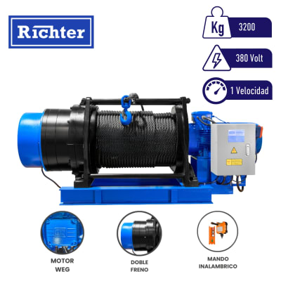 WINCHE ELECTRICO RT 380V 3200Kg x 200m1
