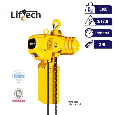 TECLE ELECTRICO ECH 380V 5000Kg,2 Ramal 1 Vel3