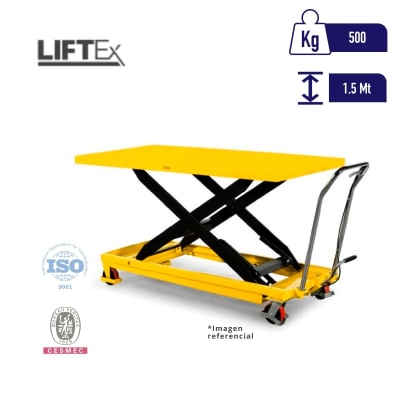 MESA ELEVADORA MOVIL MANUAL 500 KG. A 1.5M - LF MANUAL 500 KG. A 1.5M2
