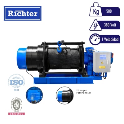 WINCHE ELECTRICO RT 380V  500Kg x 60m