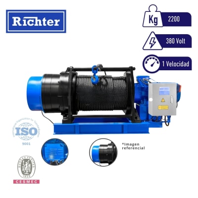 WINCHE ELECTRICO RT 380V 2200Kg 150m
