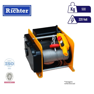 WINCHE KDJS 220V 500Kg modelo cuadrado