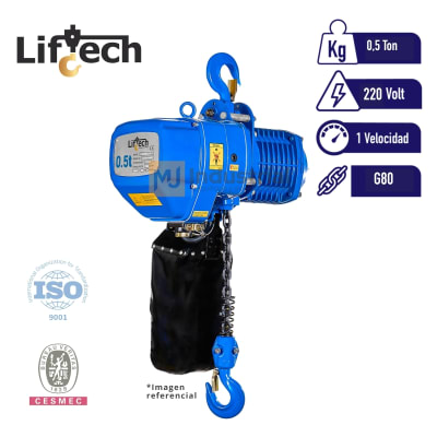 TECLE ELECTRICO ECH 380V 500Kg,1 Ramal 1 Vel