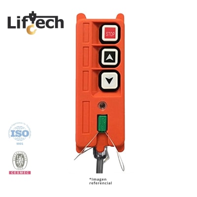 CONTROL REMOTO INALAMBRICO PARA TECLES Y PUENTES GRUAS 2P-2vel + on/stop 100-400v AC/DC