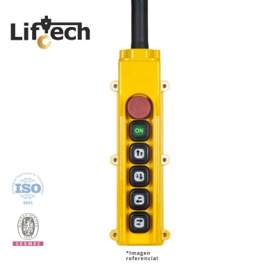 BOTONERA CUADRARA PARA TECLES ELECTRICOS 4P-2vel + on/stop 