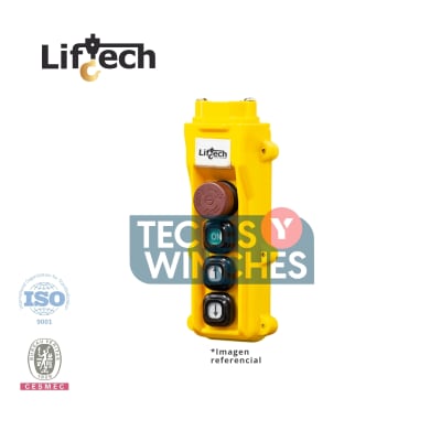 BOTONERA CUADRARA PARA TECLES ELECTRICOS 2P-1vel + on/stop 