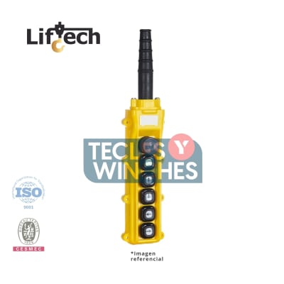 BOTONERA CUADRARA PARA TECLES ELECTRICOS 4P-1vel + on/stop 