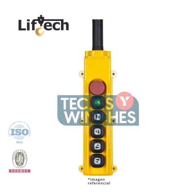 BOTONERA CUADRARA PARA TECLES ELECTRICOS 4P-2vel + on/stop 