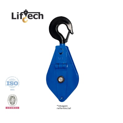 PASTECA/POLEA SIMPLE CON GANCHO HP1W  (1 rueda) 1000Kg 
