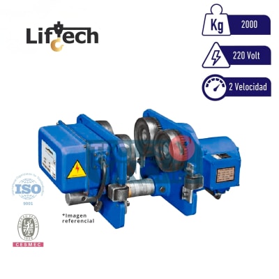 CARRO ELECTRICO 220V AMET 2000Kg, 2Vel2