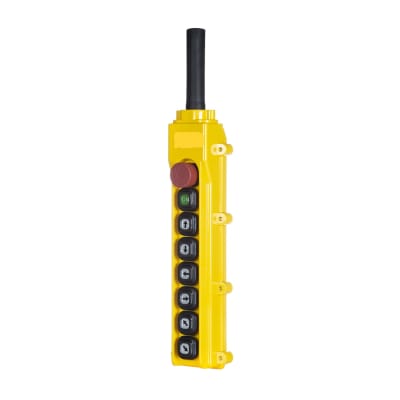 BOTONERA CUADRARA PARA TECLES ELECTRICOS 6P-1vel + on/stop 