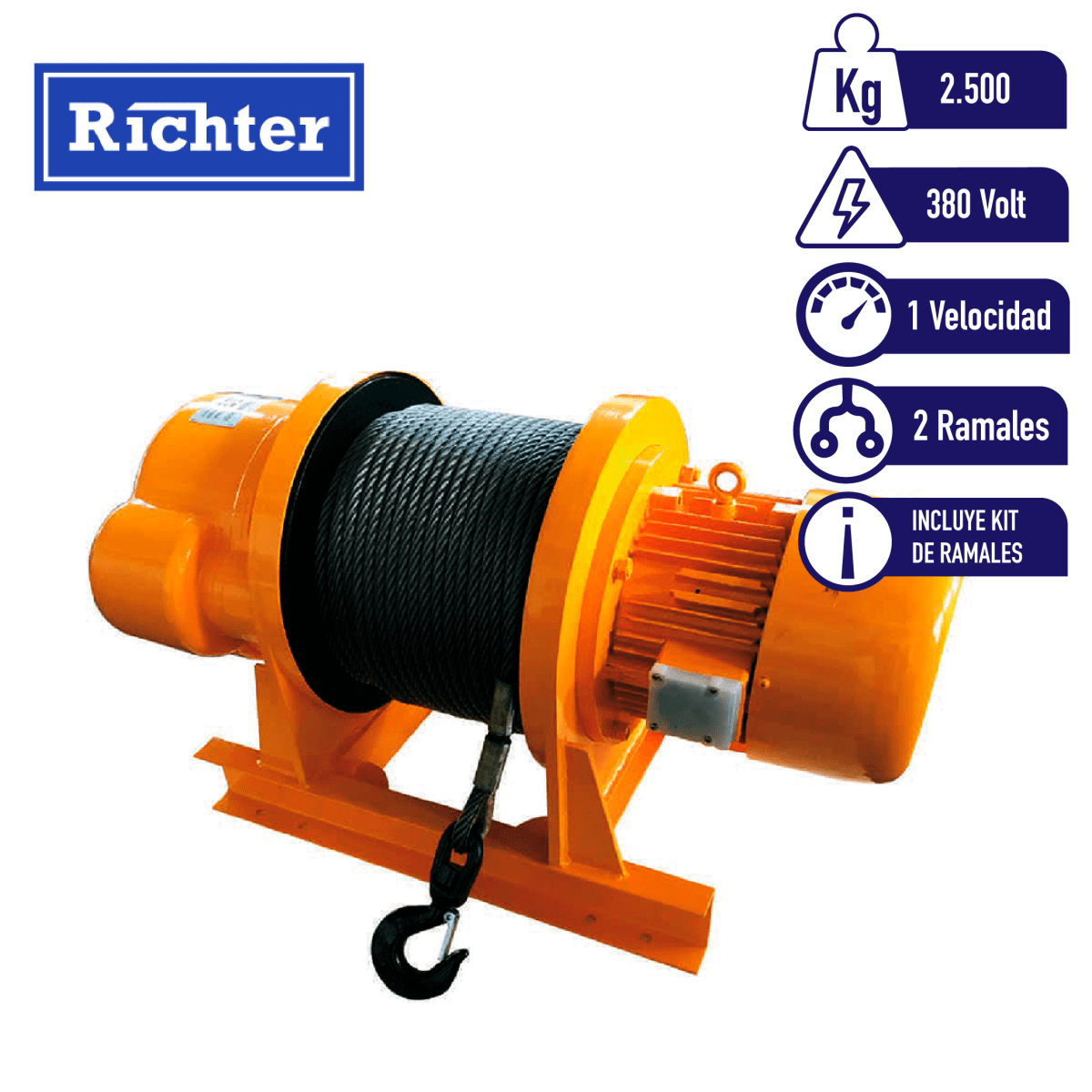 WINCHE AMKT 380V 2500Kg 100m 0