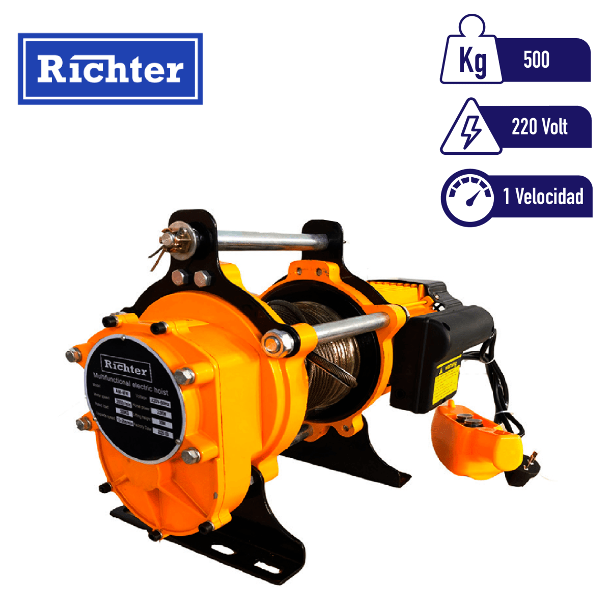 WINCHE CDK1 220V Aluminio 500/1000Kg 100m 0