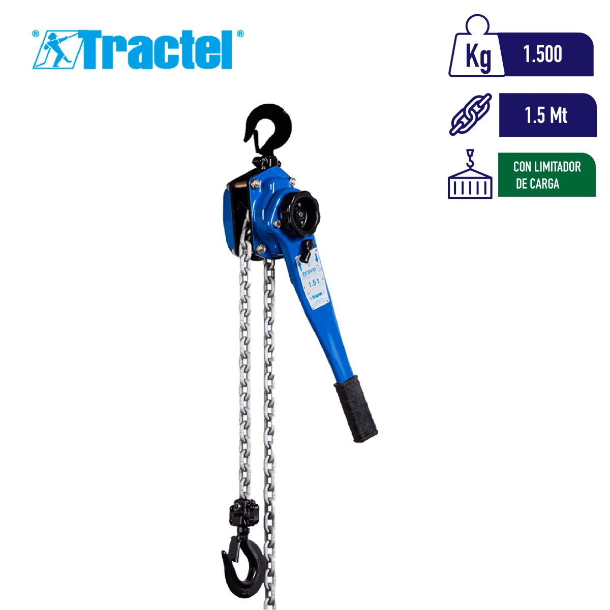 TECLE DE PALANCA BRAVO CON LIMITADOR 1500Kg 0
