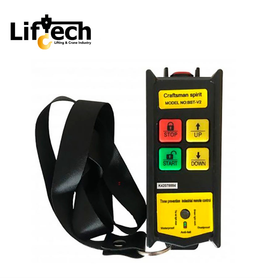 CONTROL REMOTO INALAMBRICO PARA TECLES Y PUENTES GRUAS 2P-1Vel + on/stop MH 1