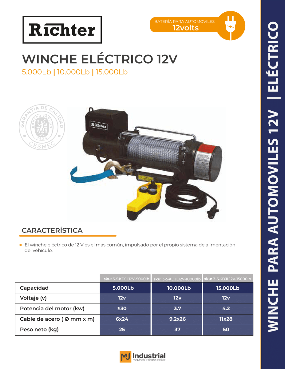 WINCHE KDJL 12V 5000Lb1