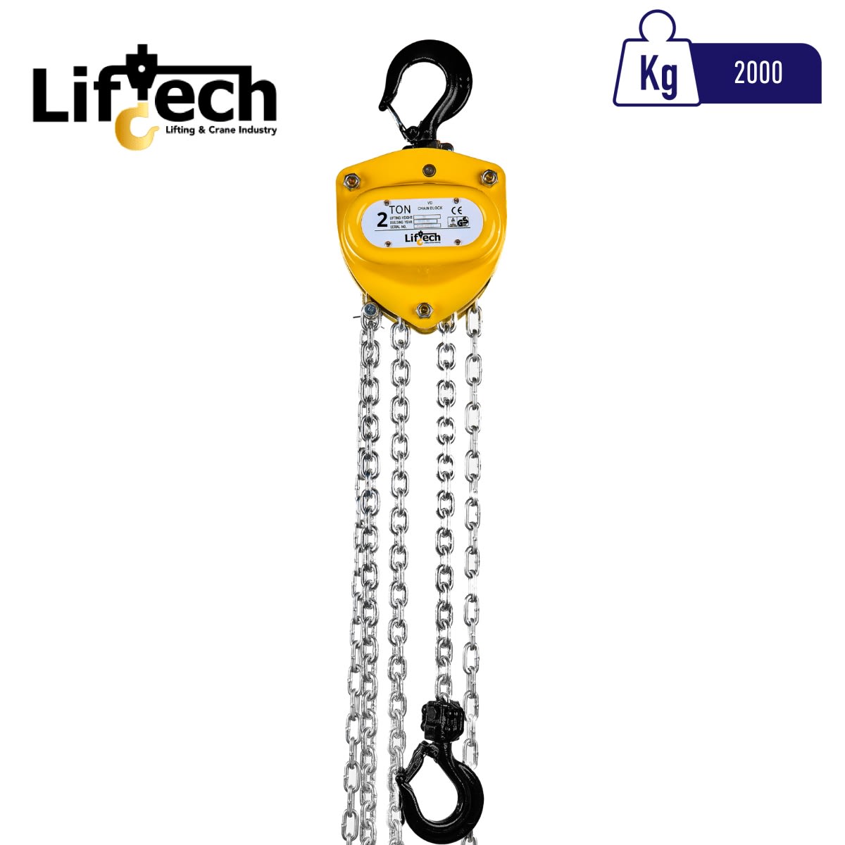 TECLE MANUAL DE CADENA STANDARD 2000Kg 0