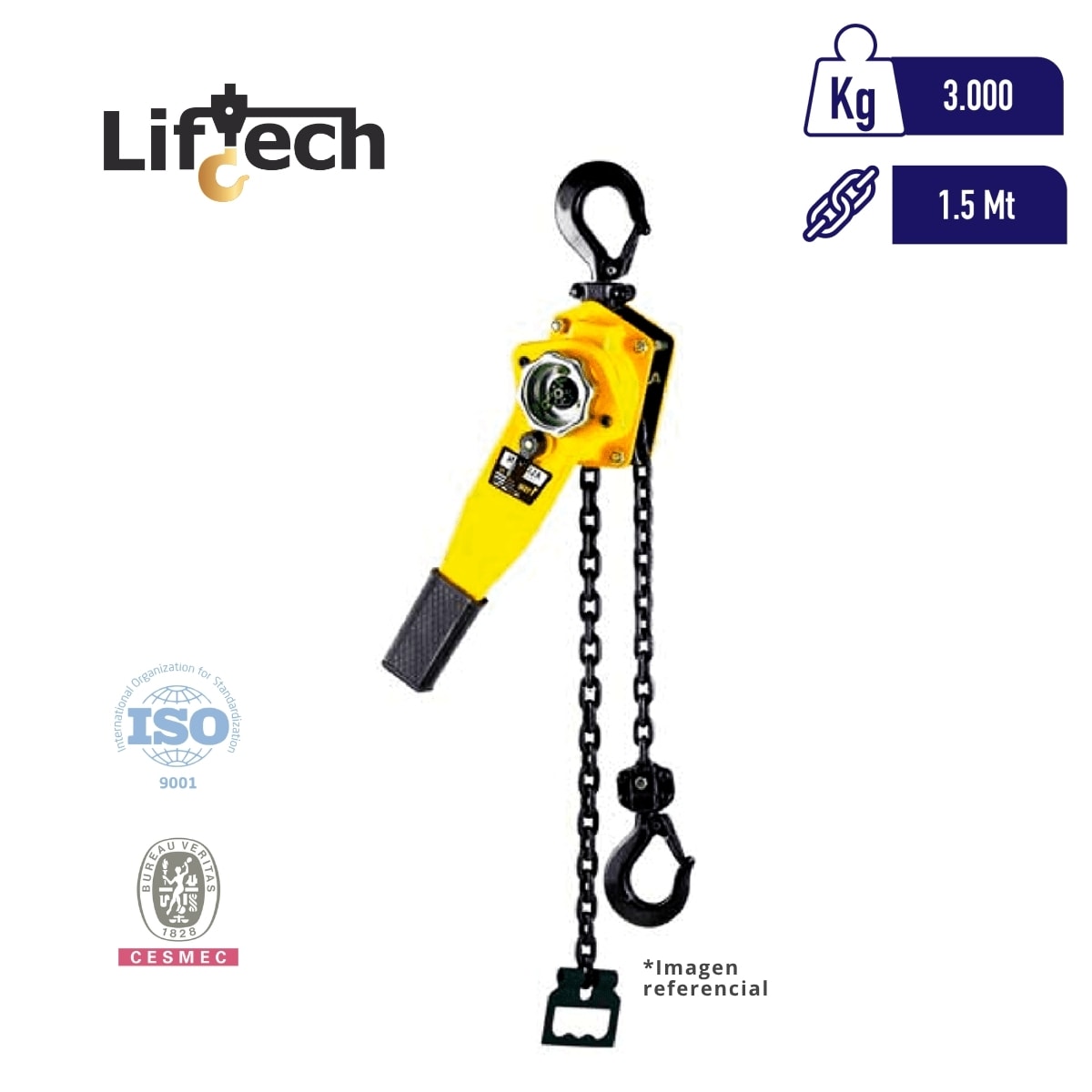 TECLE DE PALANCA STANDARD 3000Kg 1