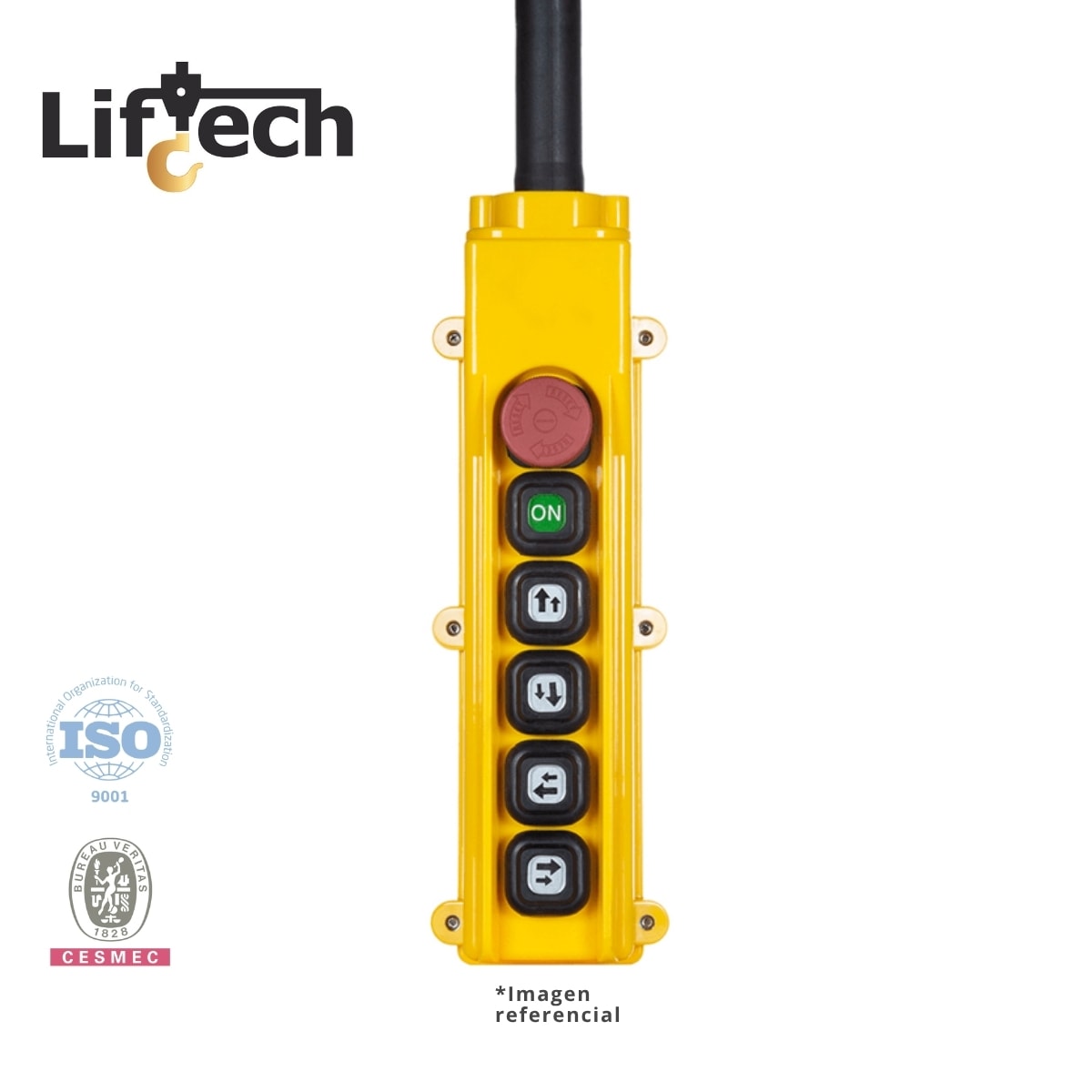 BOTONERA CUADRARA PARA TECLES ELECTRICOS 4P-2vel + on/stop  1