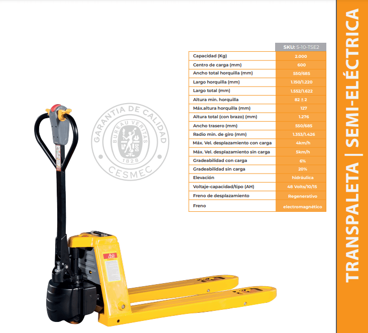 TRANSPALETA SEMI ELECTRICO 2000KG - LFSEMI ELECTRICO 2000KG1