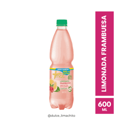 AGUA SABORIZADA MAS LIMONADA FRAMBUESA 600 ML1