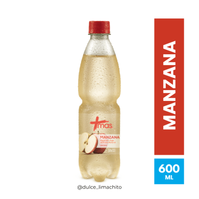 AGUA SABORIZADA MAS MANZANA 600 ML1