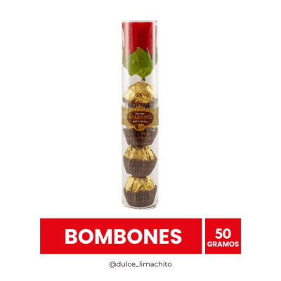 BOMBONES VALENTTE TUBO FLOR 50 GR1