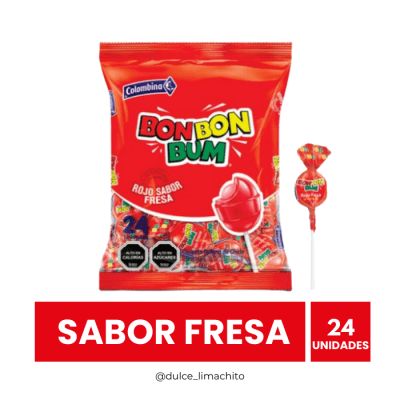 BON BON BUM FRESA 24 UNIDADES1