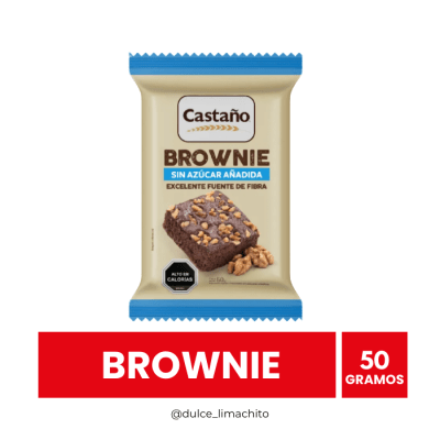 BROWNIE CASTAÑO SIN AZUCAR 50 GR1