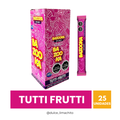 BAZOOKA TUTTI FRUTTI CAJA 25 UNIDADES1