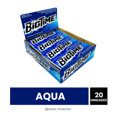 CHICLE BIGTIME AQUA DISPLAY 20 UNIDADES1