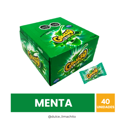 CHICLE GROSSO CRUNCH MENTA DISPLAY 40 UNIDADES1