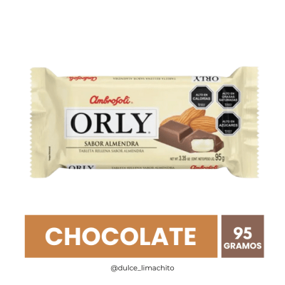 CHOCOLATE ORLY ALMENDRAS 95 GR1