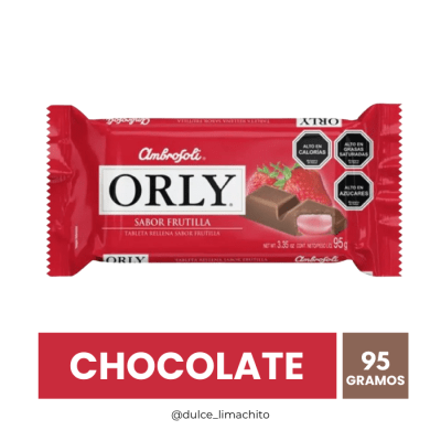 CHOCOLATE ORLY FRUTILLA 95 GR1