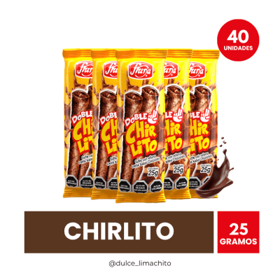 DOBLE CHIRLITO CHOCOLATE MANGA 40 UNIDADES1