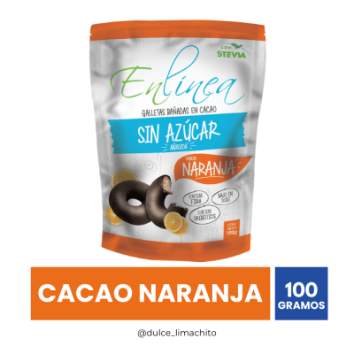 GALLETA BAÑADA CACAO NARANJA SIN AZUCAR 100 GR1