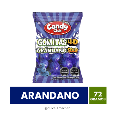 GOMITA 4D CANDY CLUB ARANDANO SOUR 72 GR1