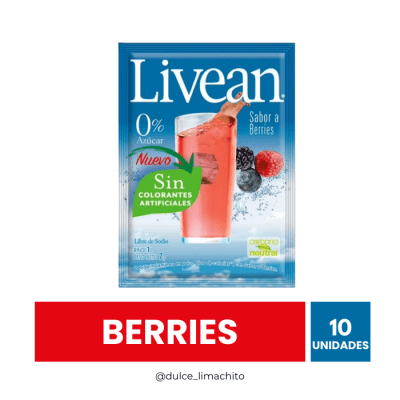 JUGO LIVEAN BERRIES CAJA 10 UNIDADES 7 GR1