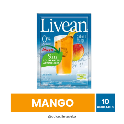 JUGO LIVEAN MANGO CAJA 10 UNIDADES 7 GR1
