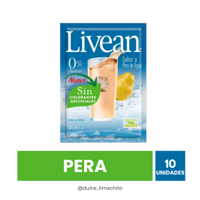 JUGO LIVEAN PERA CAJA 10 UNIDADES 7 GR1