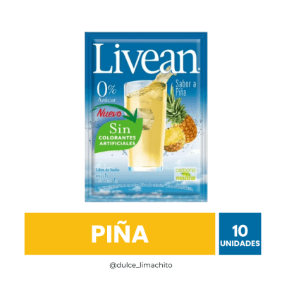 JUGO LIVEAN PIÑA CAJA 10 UNIDADES 7GR1