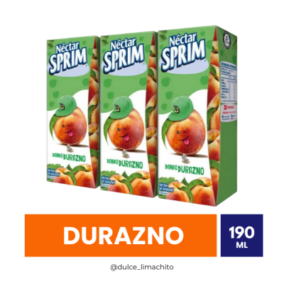 TRIPACK JUGO SPRIM DURAZNO 190 ML1