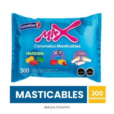 MASTICABLES MAX SURTIDOS 300 UNIDADES1