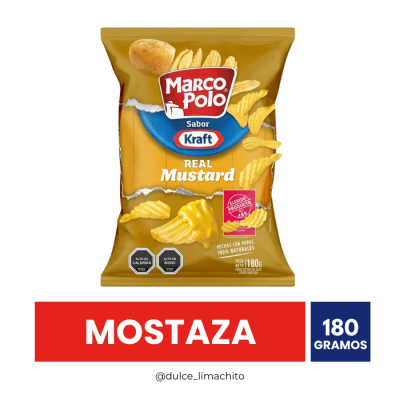 PAPAS FRITAS KRAFT MOSTAZA180 GR1