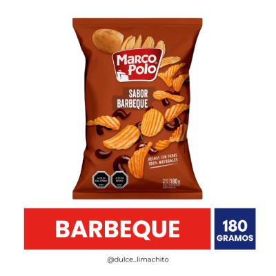 PAPAS FRITAS CORTE AMERICANO SABOR BARBEQUE 180 GR1