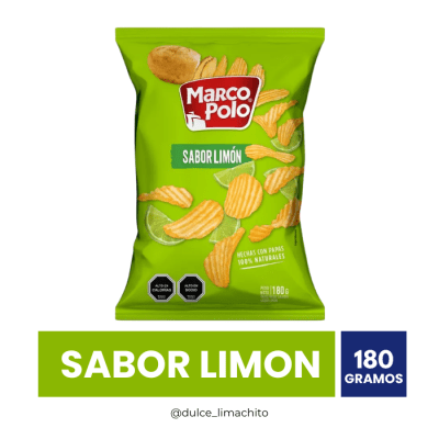 PAPAS FRITAS CORTE AMERICANO SABOR LIMON 180 GR1