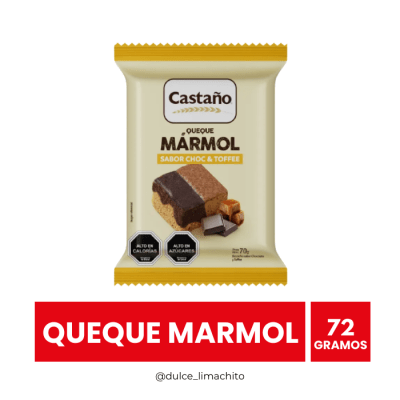 QUEQUE MARMOL CHOC & TOFFEE CASTAÑO 72 GR1