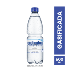 AGUA MINERAL CACHANTUN CON GAS 600 ML